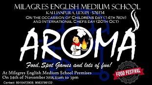 AROMA Food Fest at Milagres High School on 14th Nov.